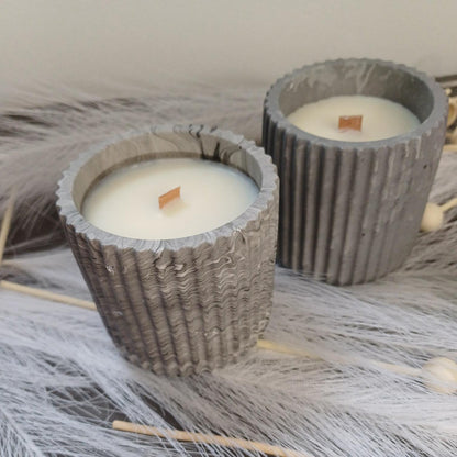 Calbombe - Bougie parfumée et bougeoir en jesmonite