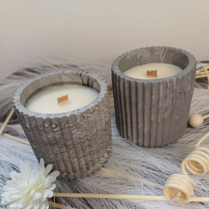 Calbombe - Bougie parfumée et bougeoir en jesmonite