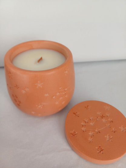 L'étoile - Bougie parfumée et bougeoir en jesmonite