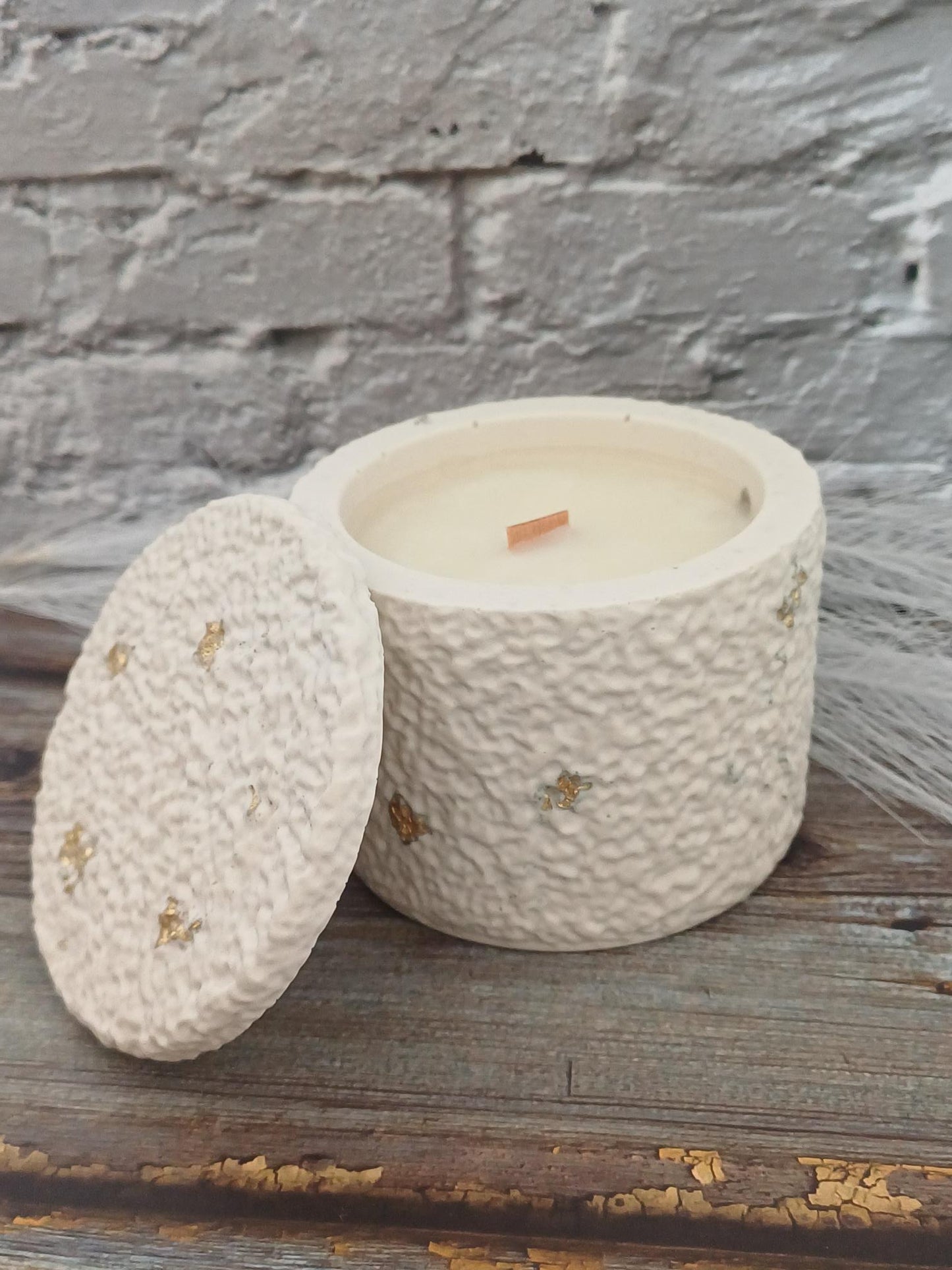 Candela - Bougie parfumée et bougeoir en jesmonite