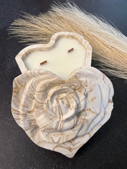 Shinzō - Bougie parfumée et pot en jesmonite