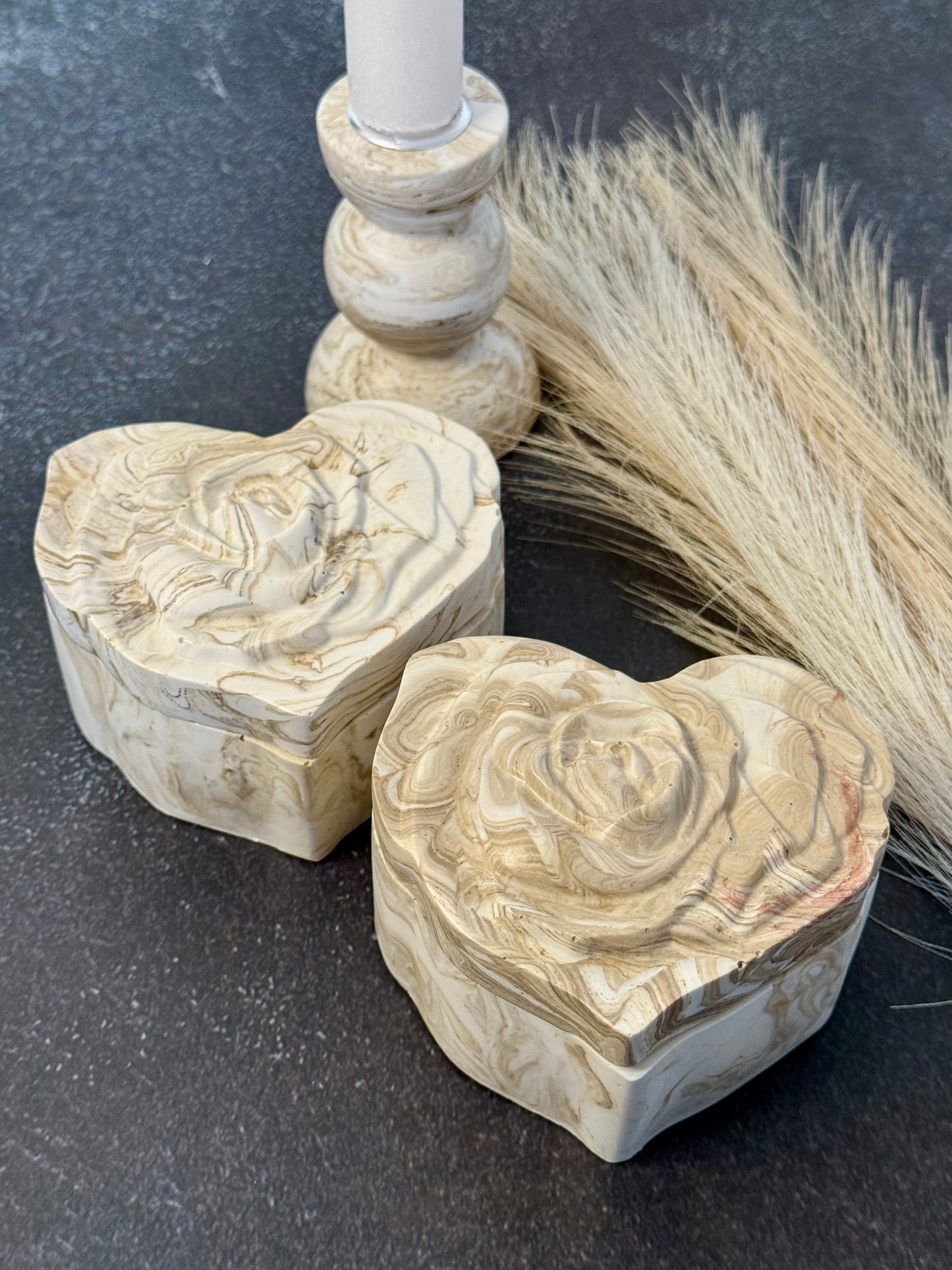 Shinzō - Bougie parfumée et pot en jesmonite