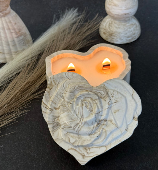 Shinzō - Bougie parfumée et pot en jesmonite